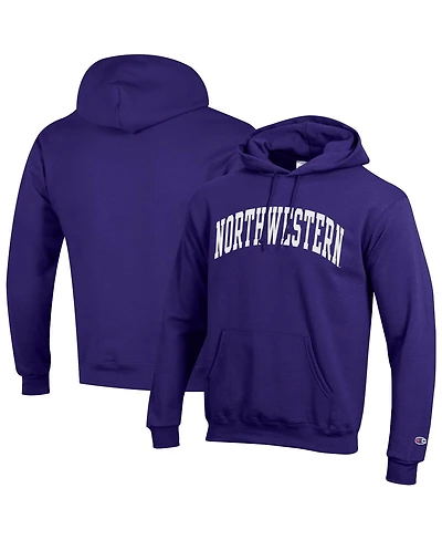 Champion Men's Purple Northwestern Wildcats Basic Arch Fleece Pullover Hoodie Sweatshirt