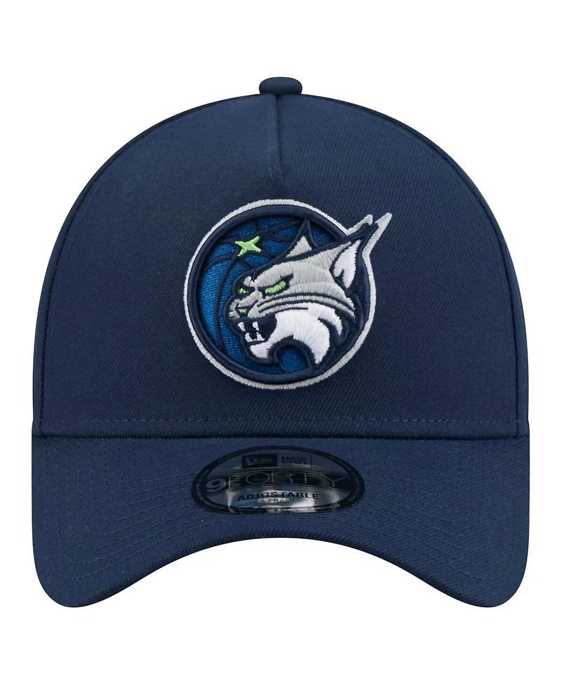 New Era Men's Navy Minnesota Lynx Core Logo A-Frame 9FORTY Adjustable Hat