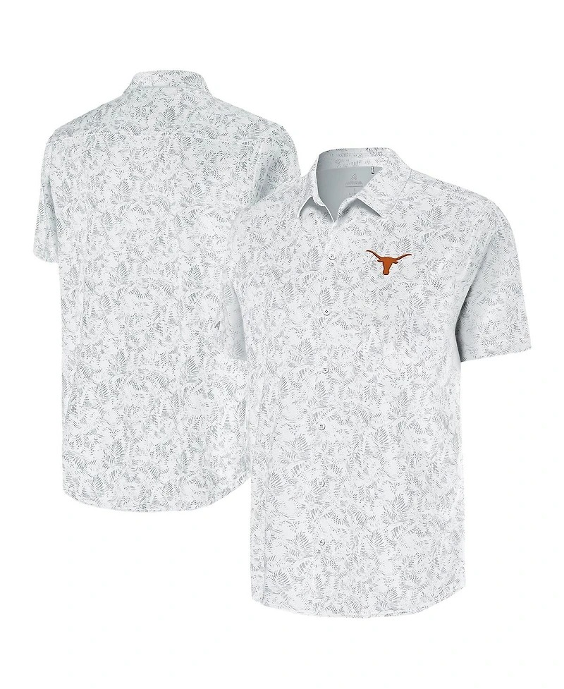 Antigua Men's White Texas Longhorns Lush Button-Up Shirt