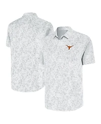 Antigua Men's White Texas Longhorns Lush Button-Up Shirt