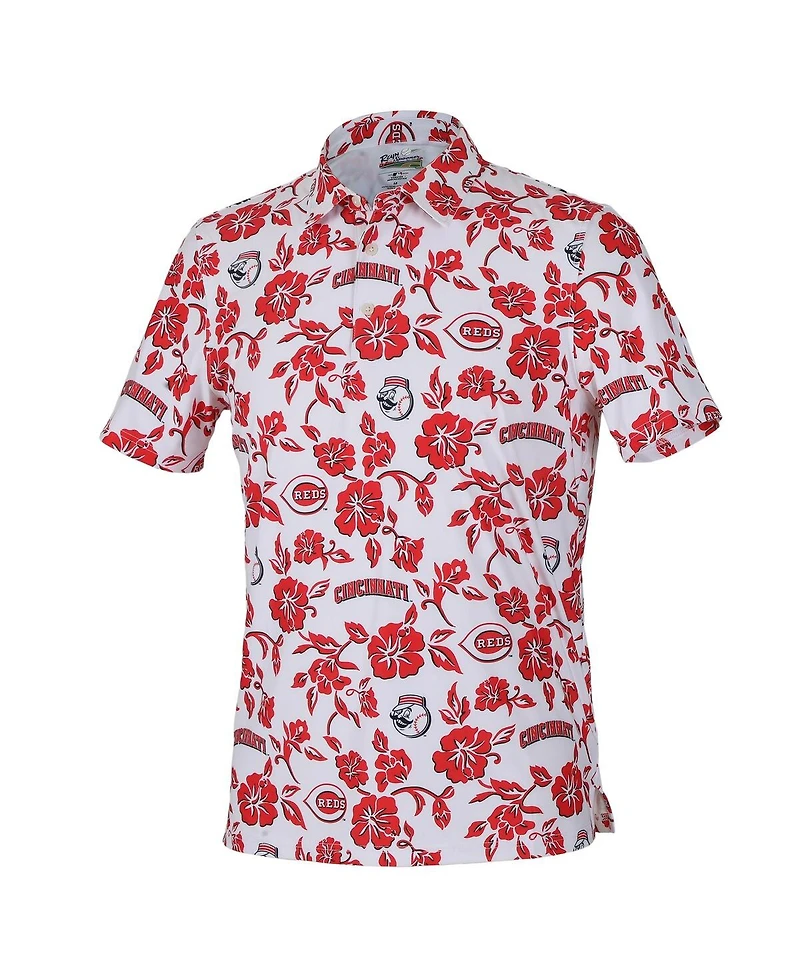 Reyn Spooner Men's White Cincinnati Reds Pua Performance Polo Shirt