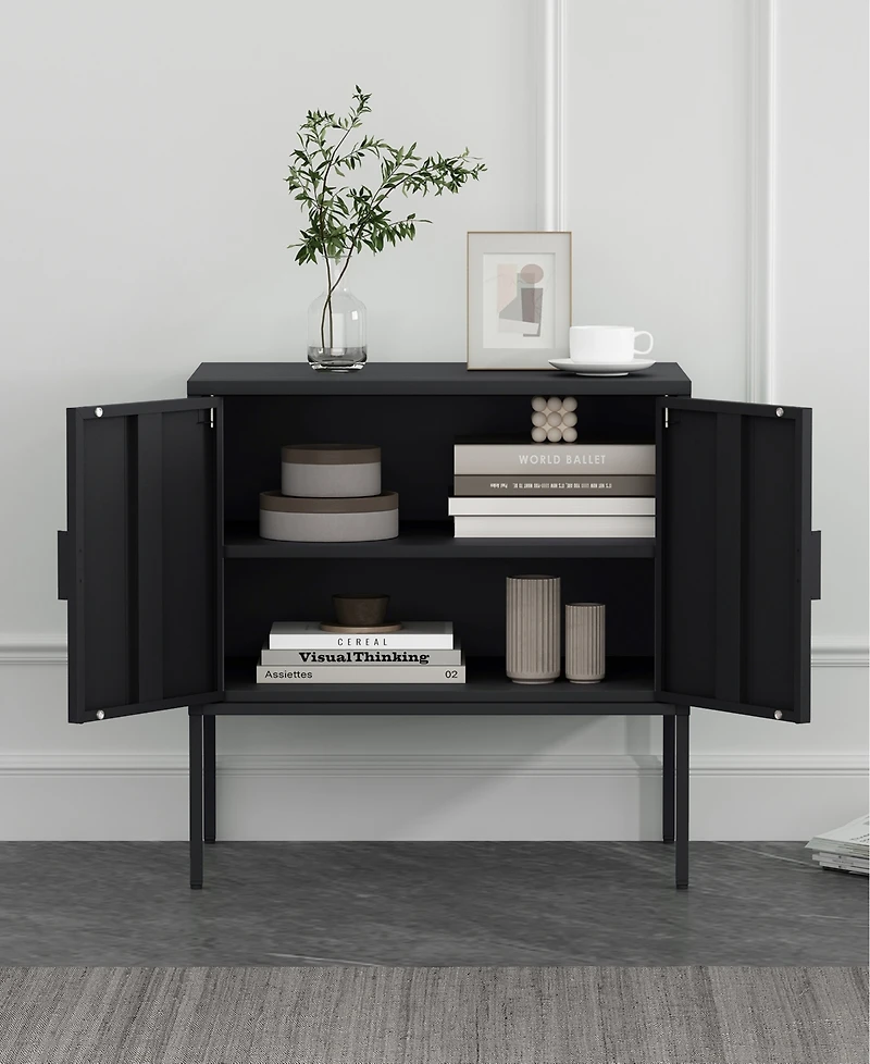 Manhattan Comfort Ava 23.6" Modern 2-Shelf Accent Cabinet