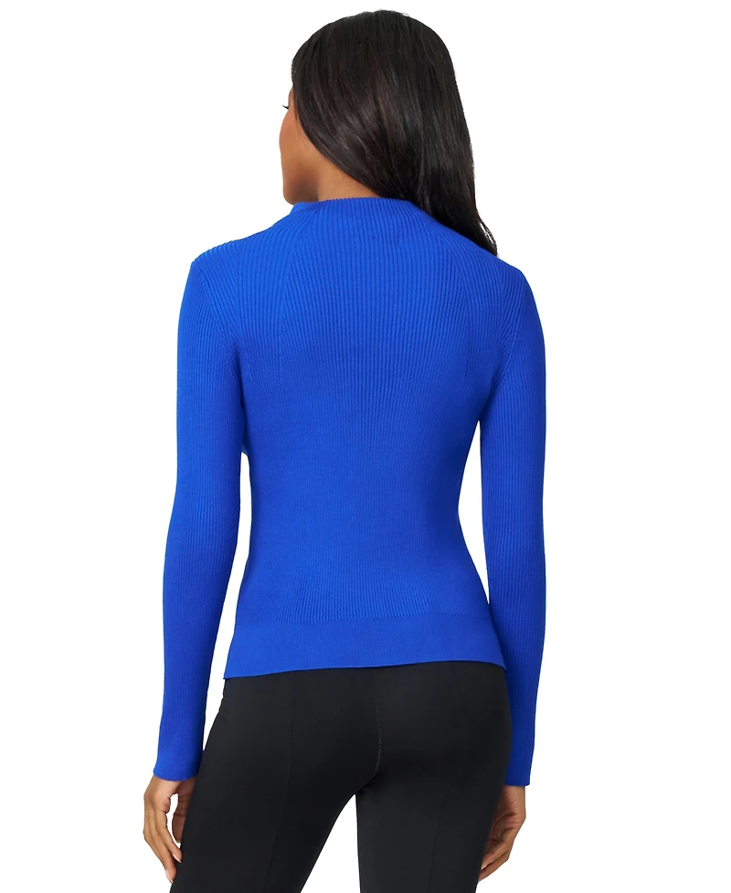 Melissa Paige Women's Mock-Neck Rib-Knit Sweater