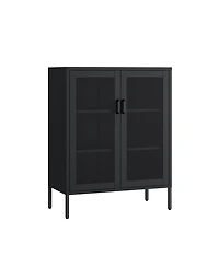 Manhattan Comfort Amelia 31.5" Modern 3-Shelf Accent Cabinet