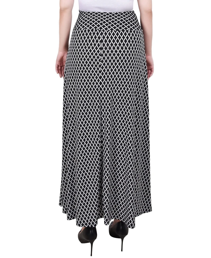 Ny Collection Petite Maxi Skirt with Sash Waist Tie