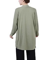 Ny Collection Petite Knee Length Cardigan Sweater