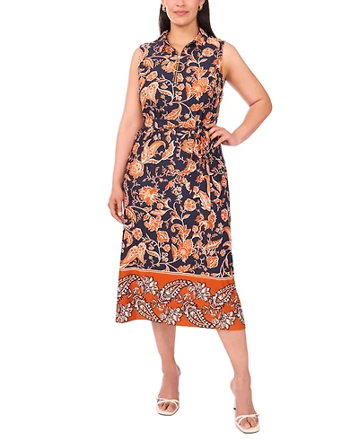 Msk Plus Sleeveless Jersey Midi Dress