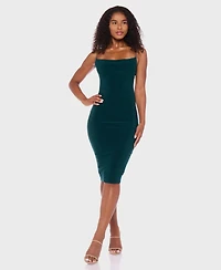 B Darlin Juniors' Sleeveless Square Neck Midi Dress