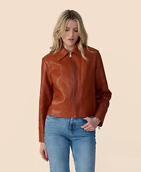 Furniq Uk Women's Classic Leather Jacket