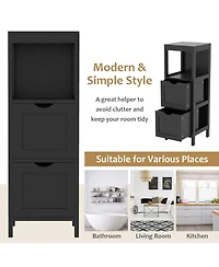 Freestanding Storage Cabinet with 2 Removable Drawers for Bathroom