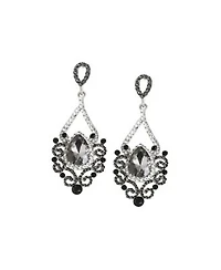 Sohi Womens Blue Dazzling Drop Earrings