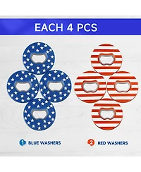 Set of 8 Replacement Washers with Bottle Opener for Washer Toss Pitching Lawn Game