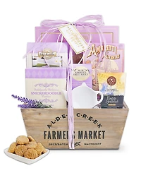 Alder Creek Gift Baskets Time for Tea Lavender Gift, 8 Pieces