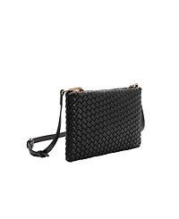 Melie Bianco Daisy Woven Small Crossbody Bag