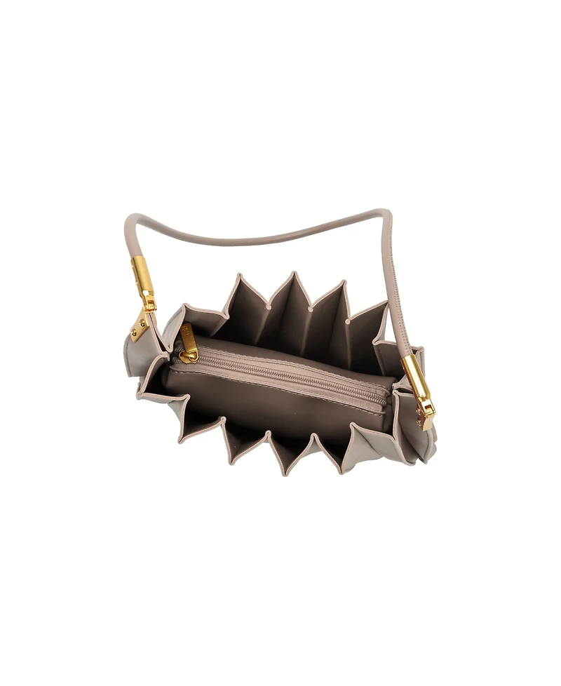 Melie Bianco Carrie Pleated Small Shoulder Bag