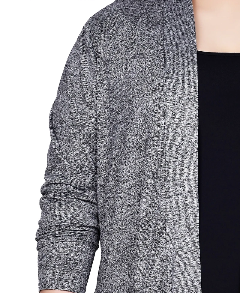 Ny Collection Plus Long Sleeve Knit Cardigan Sweater