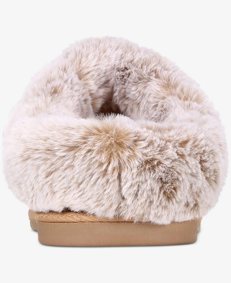 State of Day Women's Boxed Faux-Fur-Collar Clog Slippers, Macy's Exclusive
