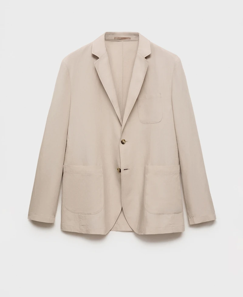 Mango Men's Slim-Fit Linen Jacket