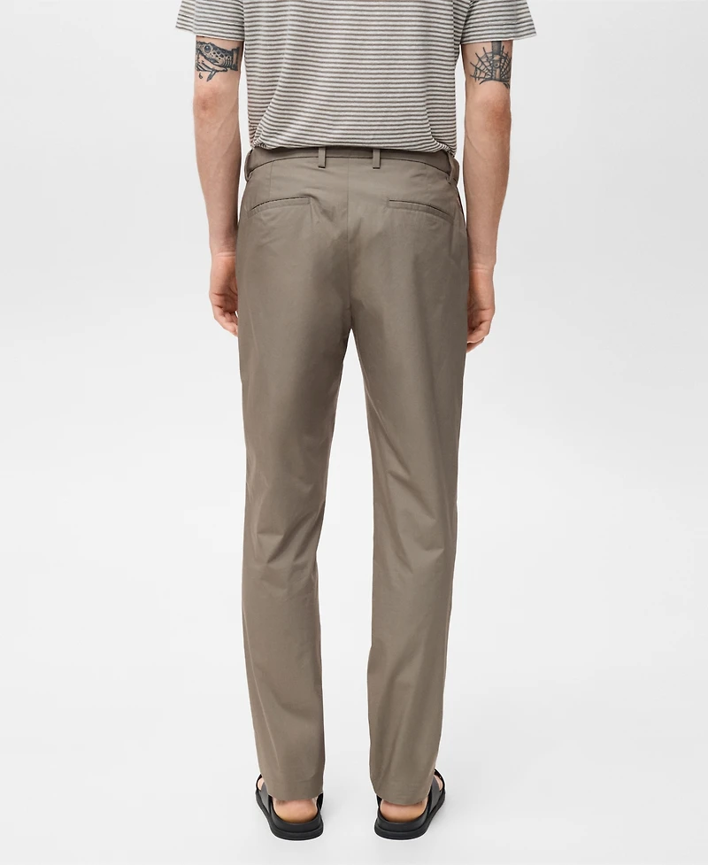 Mango Men's Slim-Fit Cotton Pants