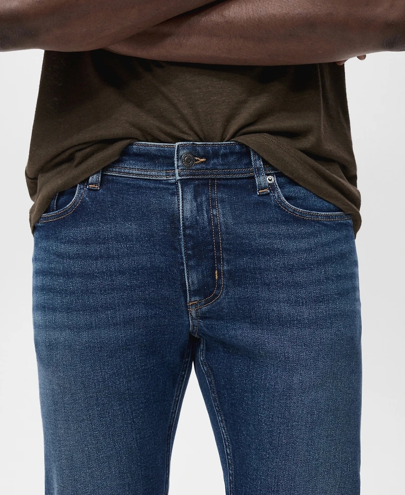 Mango Men's Jan Slim-Fit Faded Dark-Wash Jeans