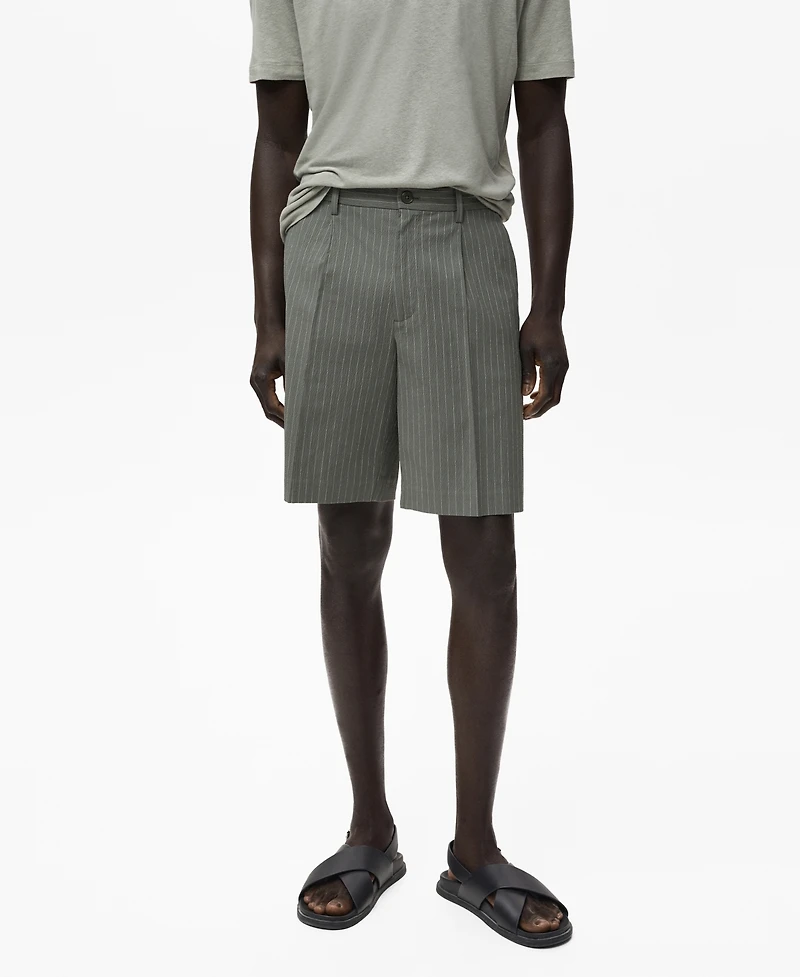 Mango Men's Slim-Fit Chino Cotton Bermuda Shorts