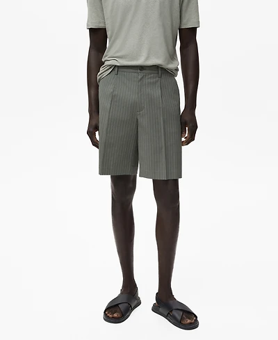 Mango Men's Slim-Fit Chino Cotton Bermuda Shorts