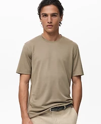 Mango Men's Short-Sleeved Lyocell T-Shirt