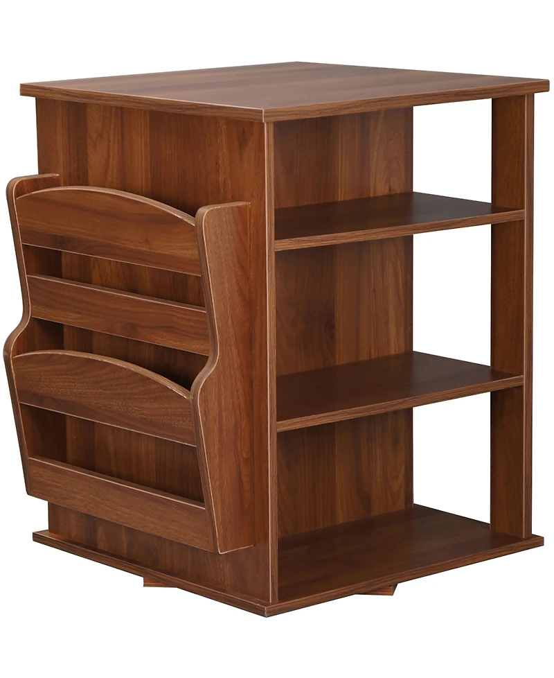 Gallerie Decor 24" Manufactured Wood Revolving Side Table