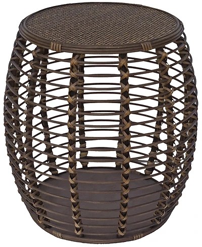 Gallerie Decor 20" Java Rattan Handwoven End Table