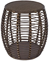 Gallerie Decor 20" Java Rattan Handwoven End Table