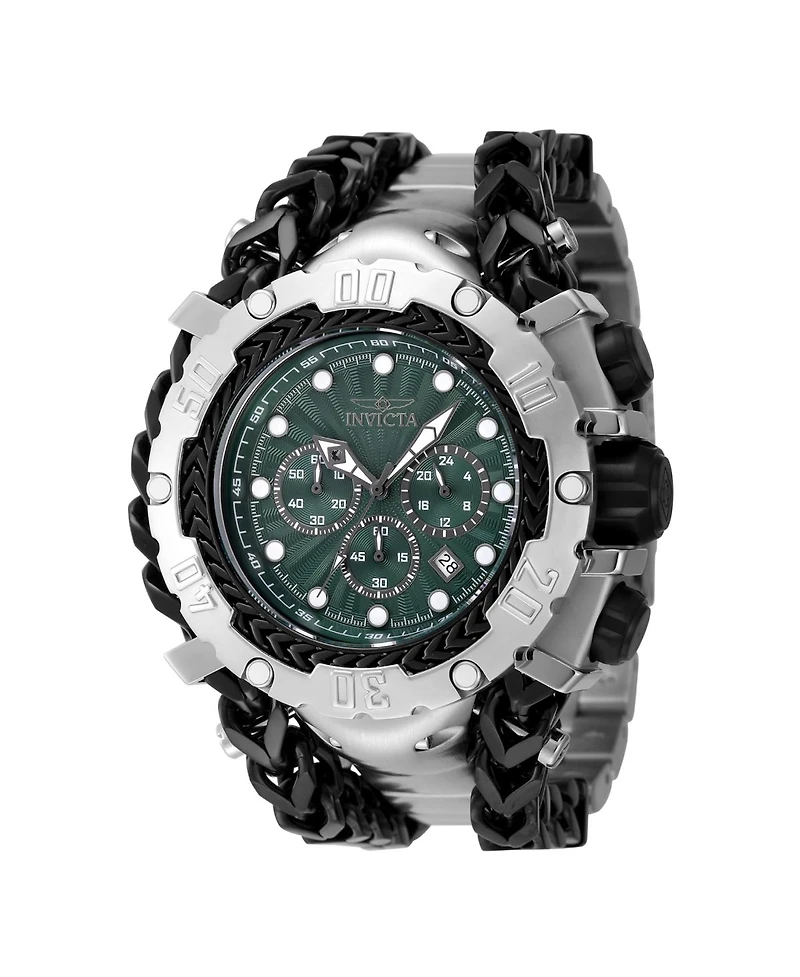 Invicta Men's 48186 Gladiator Quartz 3 Hand Green, Gunmetal Dial Watch