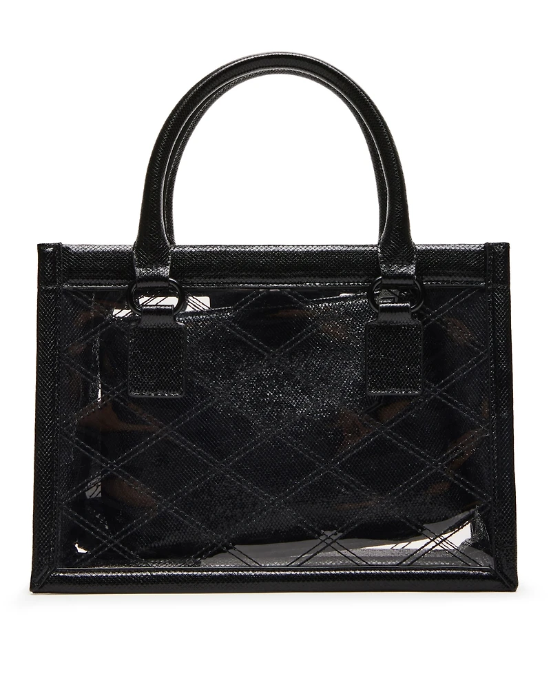 Steve Madden Celene Clear Box Tote with Denim