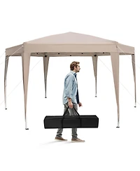 13 x 11.5 Ft Hexagonal Pop-Up Height Adjustable Canopy Tent with Dressed Legs