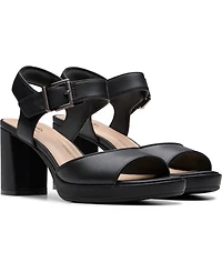 Clarks Collection Women's Ambyrlyn Faye Block Heel Sandals