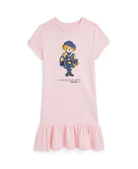 Polo Ralph Lauren Little Girls Bear Cotton Jersey Dress