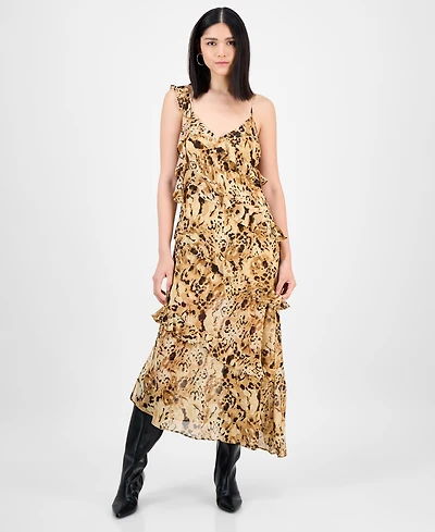 Bar Iii Women's Sleeveless Leopard-Print Dress, Exclusively at Macy's