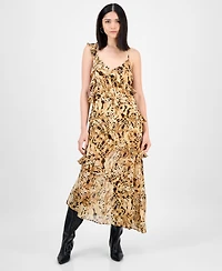 Bar Iii Women's Sleeveless Leopard-Print Dress, Exclusively at Macy's