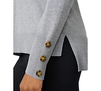 Melissa Paige Women's Button-Cuff Lightweight Tunic Sweater