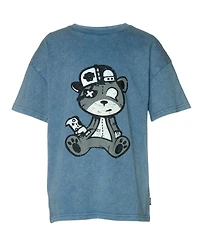 Univibe Big Boys Bryson Printed Washed Jersey Knit Short Sleeve T-Shirt