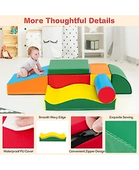 Toddlers Colorful Climbing Toys with Epe Foam and Removable Pu Leather