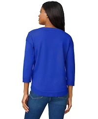 Melissa Paige Women's Boat-Neck Button-Shoulder Sweater