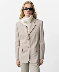 Mango Women's Structured Straight-Fit Jacket