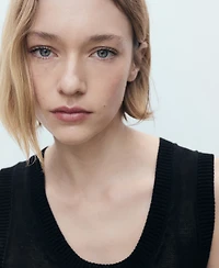 Mango Women's Low-Neck Knitted Top