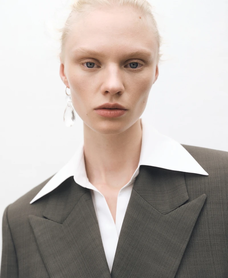 Mango Women's Oversized Double-Breasted Suit Jacket