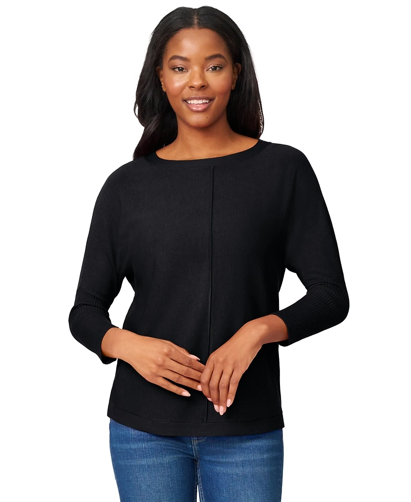 Melissa Paige Women's Dolman Button-Back Sweater