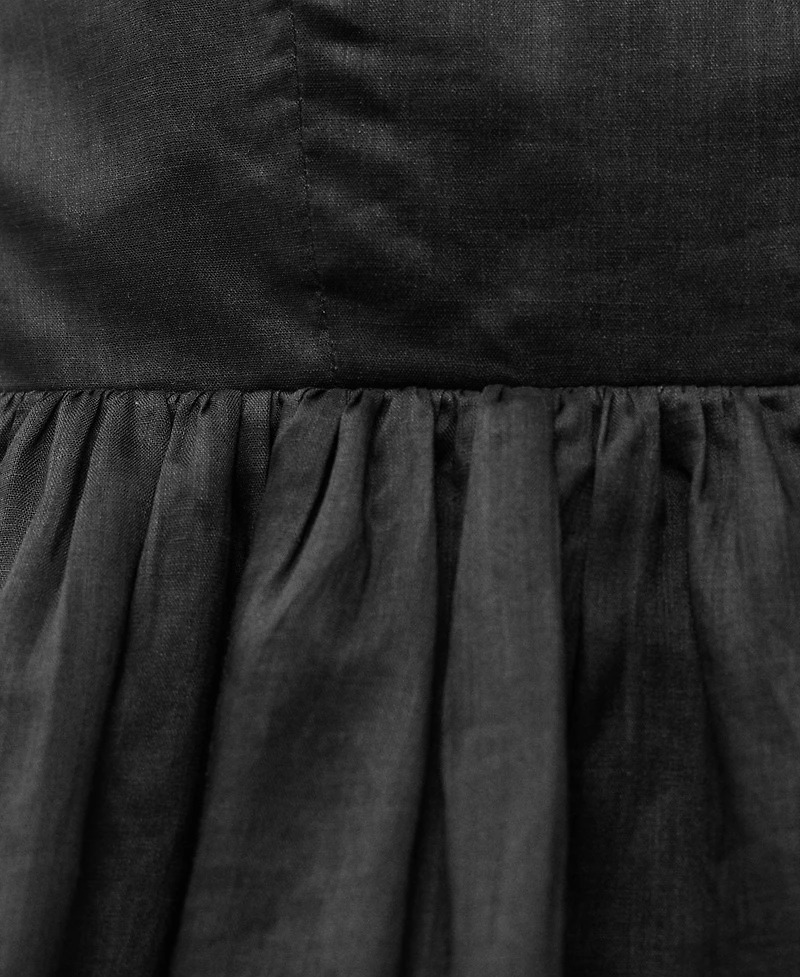 Mango Women's Balloon-Effect Ramie Top