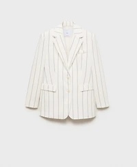 Mango Women's Pinstripe Suit Jacket