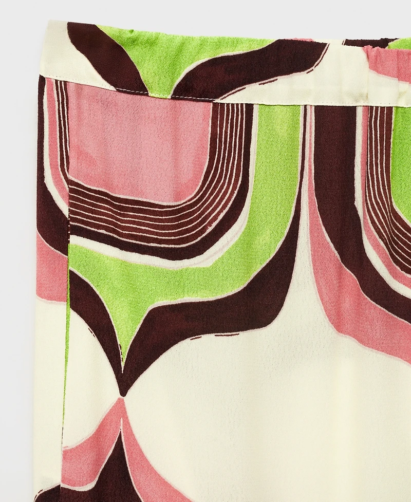 Mango Women's Geometric Print Pants