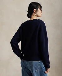 Polo Ralph Lauren Women's Bear Wool-Cashmere-Blend Sweater
