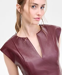 Seni & Cade Juniors' Faux Leather Mini Dress